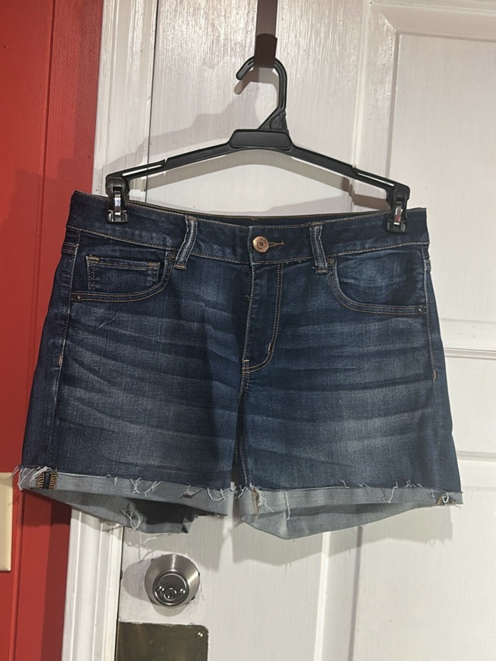American Eagle Outfitters Dark Blue Denim Shorts Size 12